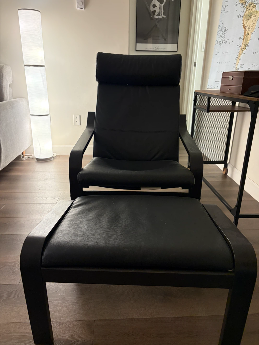 IKEA Poang Armchair and Footstool