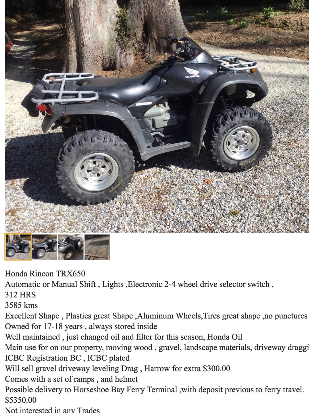 2005 Honda Rincon Quad