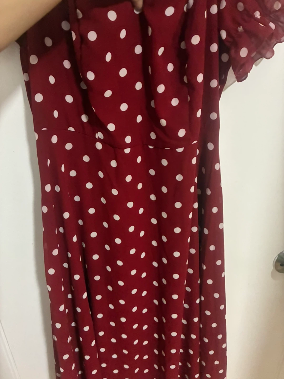 Red Polka Dot Midi women’s Dress
