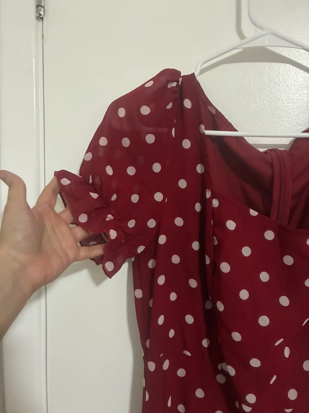 Red Polka Dot Midi women’s Dress - photo 2