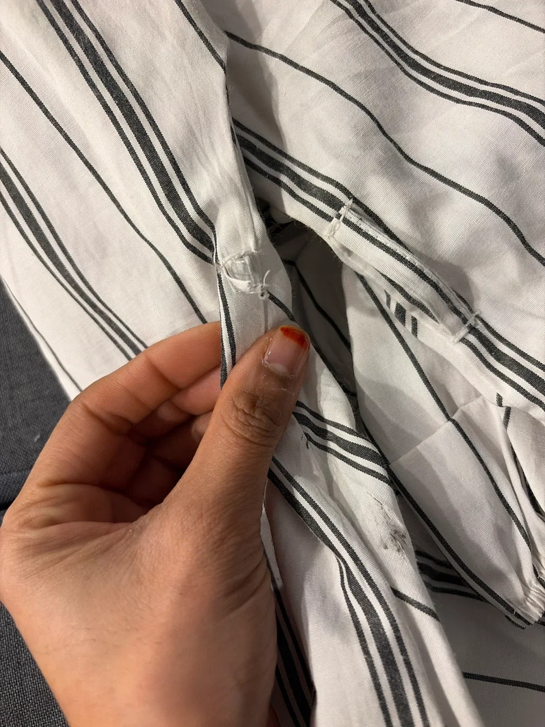 Striped Wrap Blouse - photo 3
