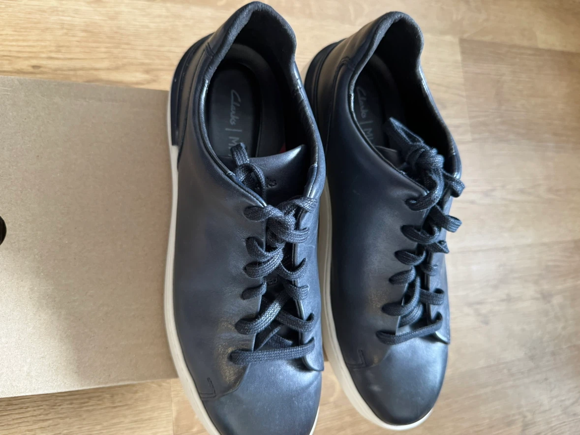 Clarks Courtlite Lace Sneakers Navy Leather
