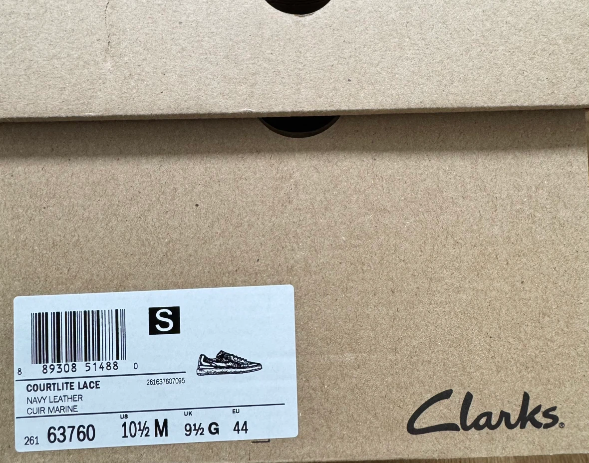 Clarks Courtlite Lace Sneakers Navy Leather - photo 4