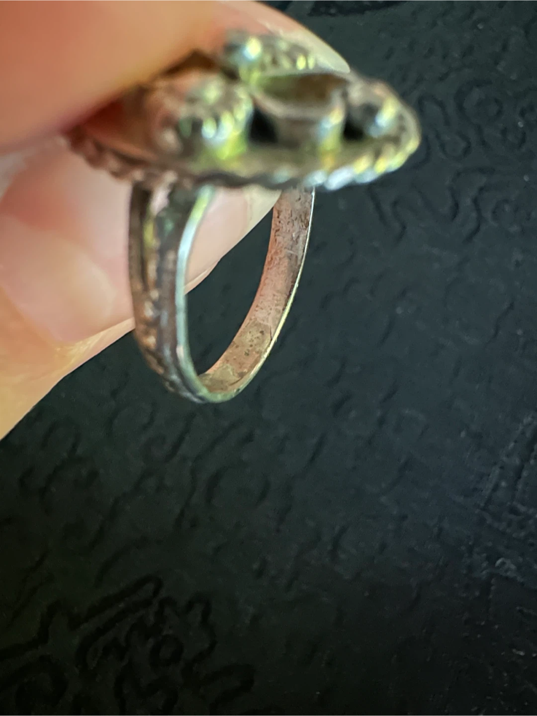 Vintage Silver decorative oval ring - photo 5