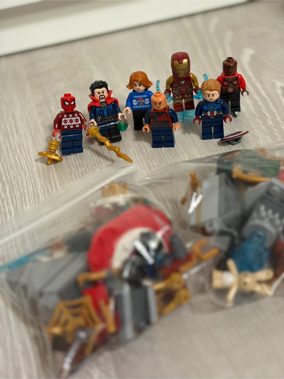 LEGO Marvel Christmas Minifigures and Accessories