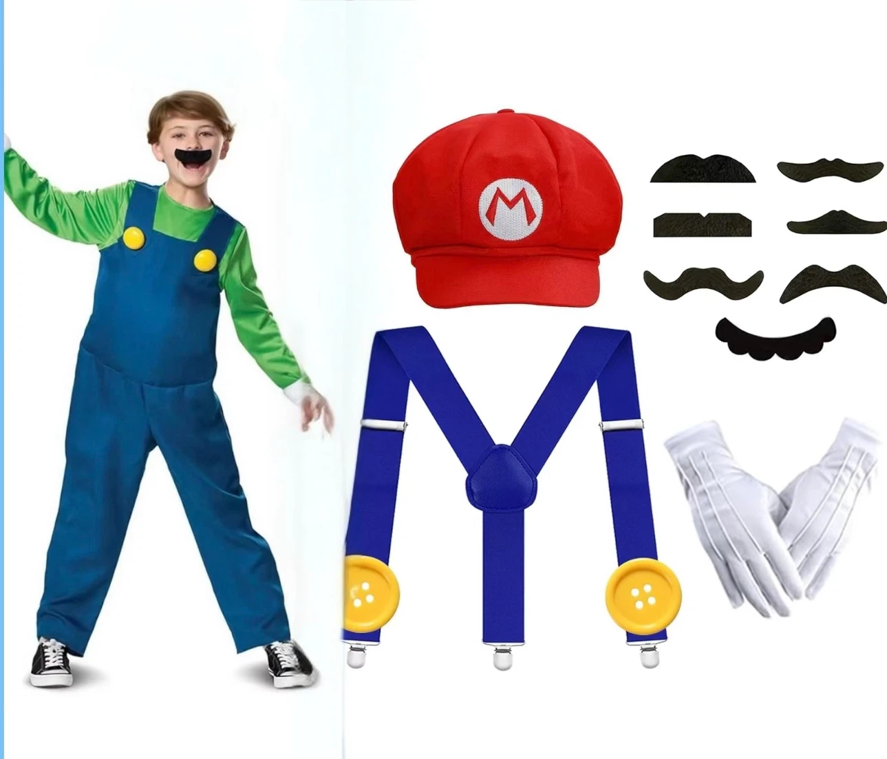 Brand New Super Mario Brothers Costume Set $25 Kids Size 7-8