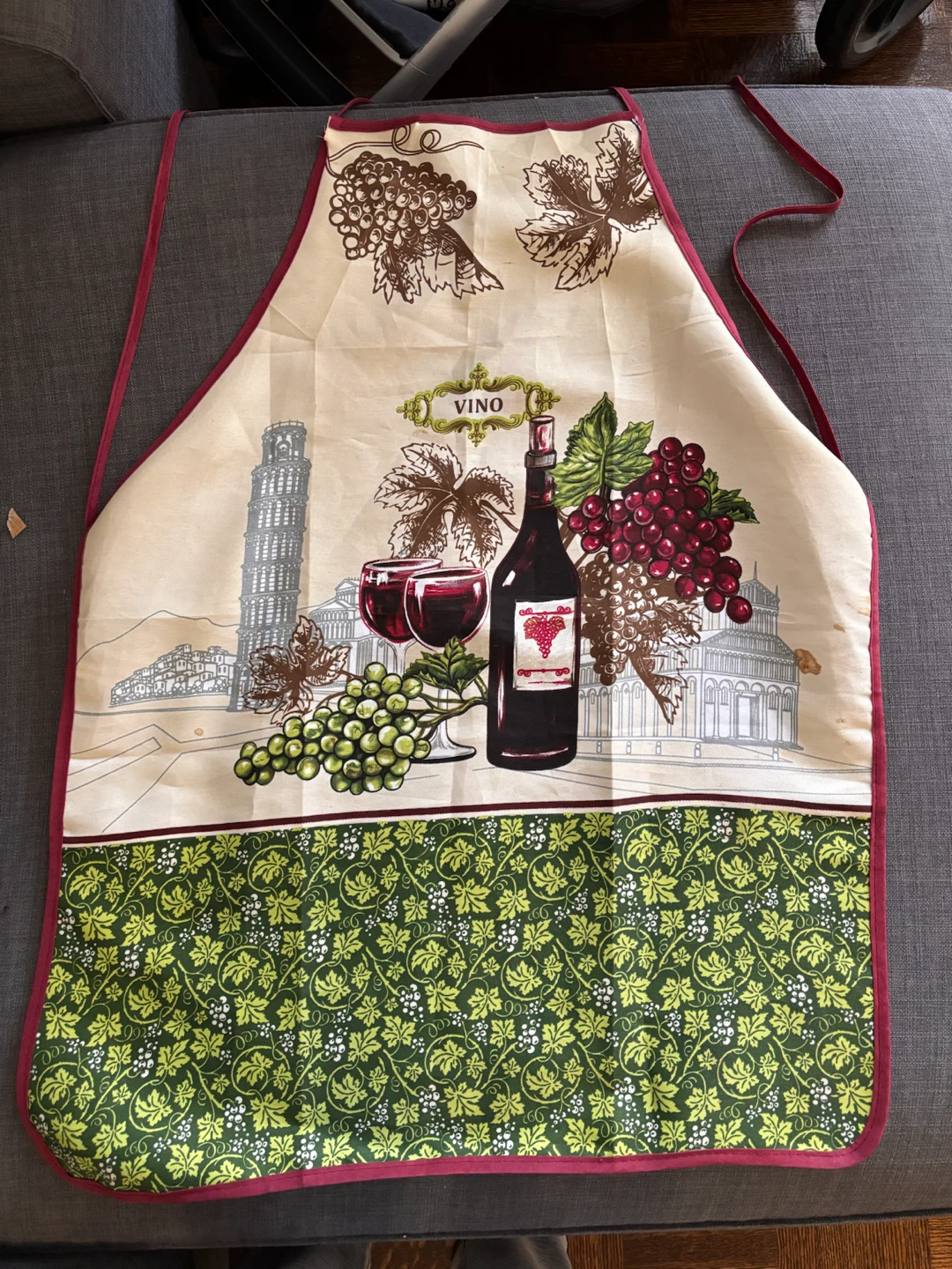 Vino Theme Kitchen Apron