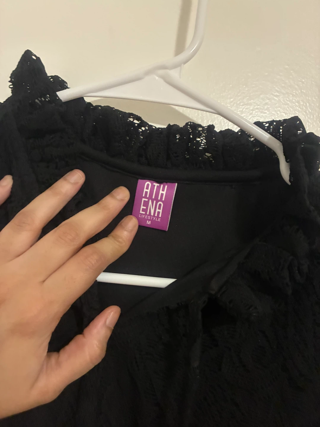Athena Lifestyle Black Lace Blouse, S size - photo 2