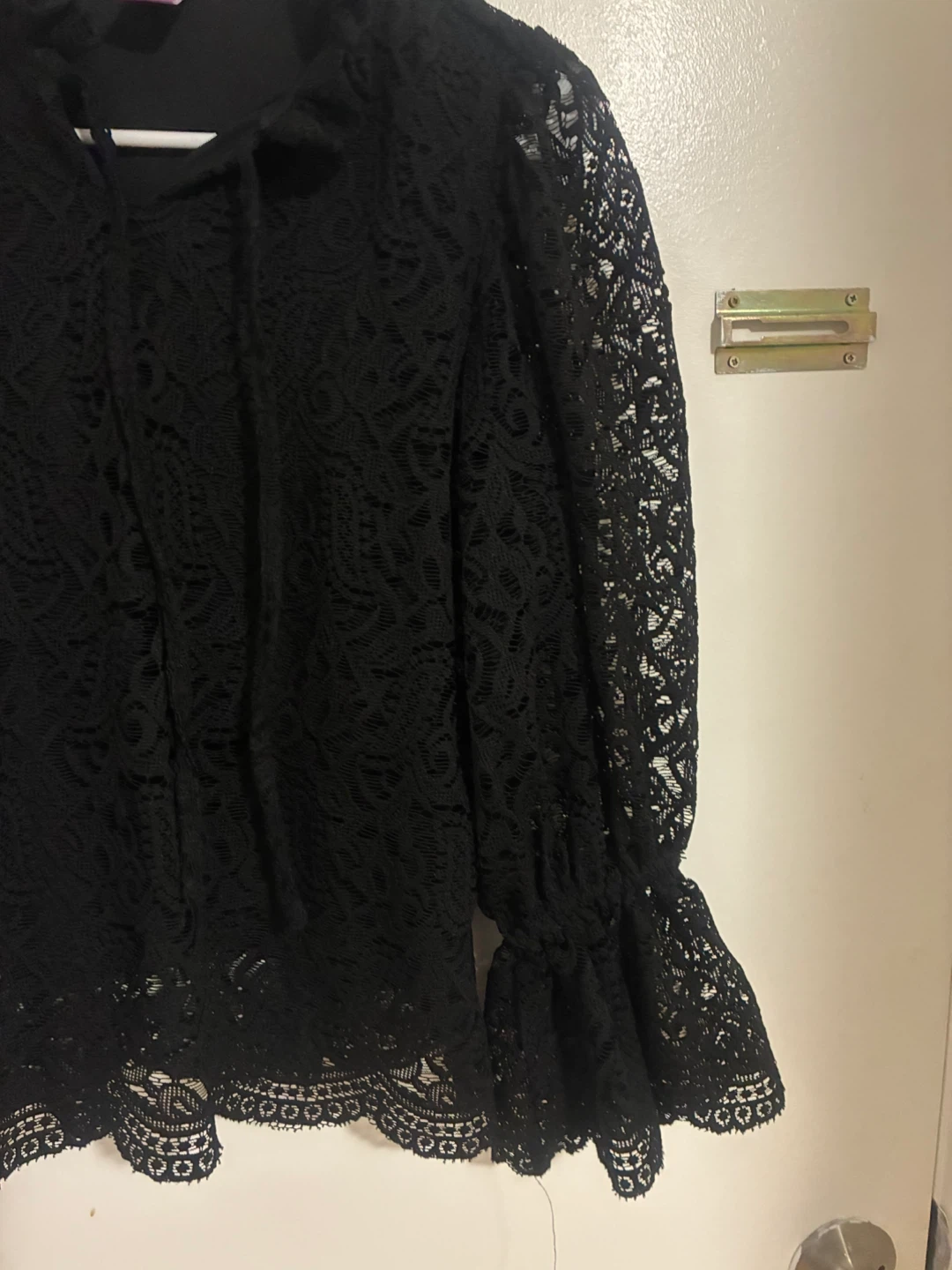 Athena Lifestyle Black Lace Blouse, S size - photo 3