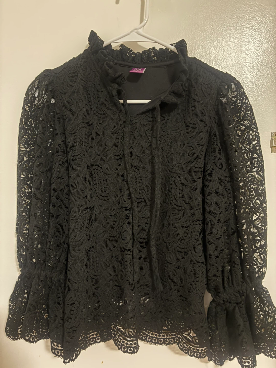 Athena Lifestyle Black Lace Blouse, S size - photo 4