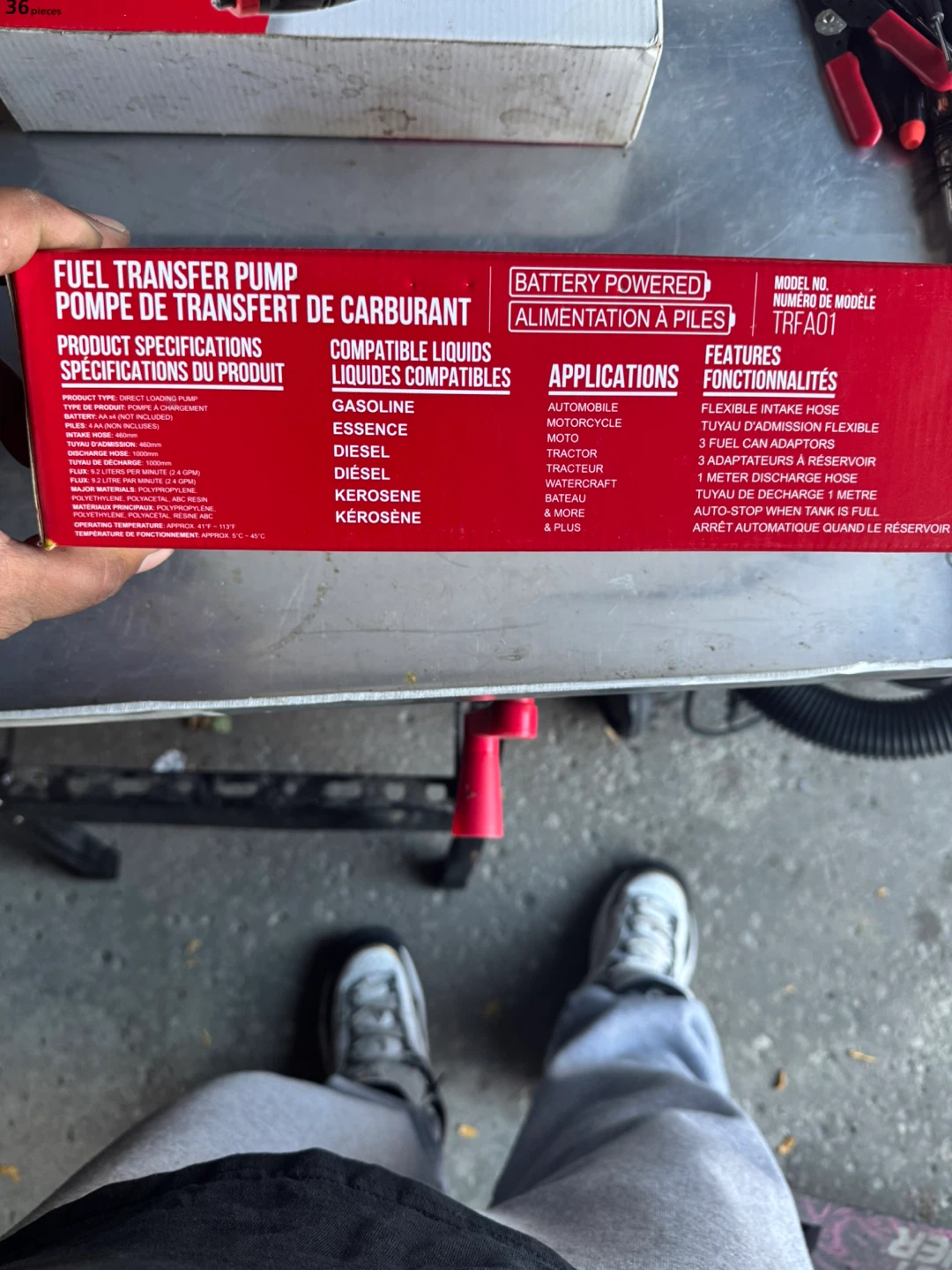 TeraPump Battery Powered Fuel Transfer Pump TRFA01 - photo 2