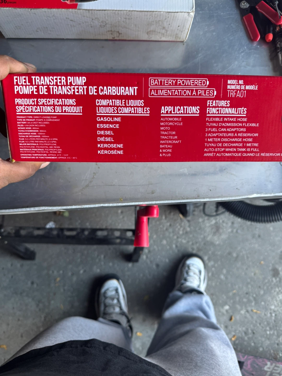 TeraPump Battery Powered Fuel Transfer Pump TRFA01 - photo 3