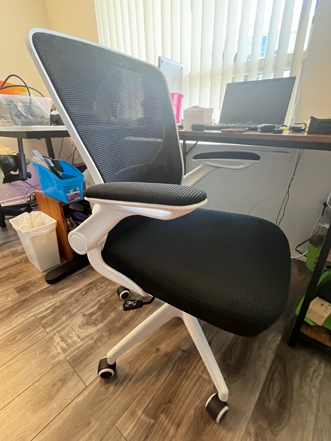 White and Black Mesh Office Chair