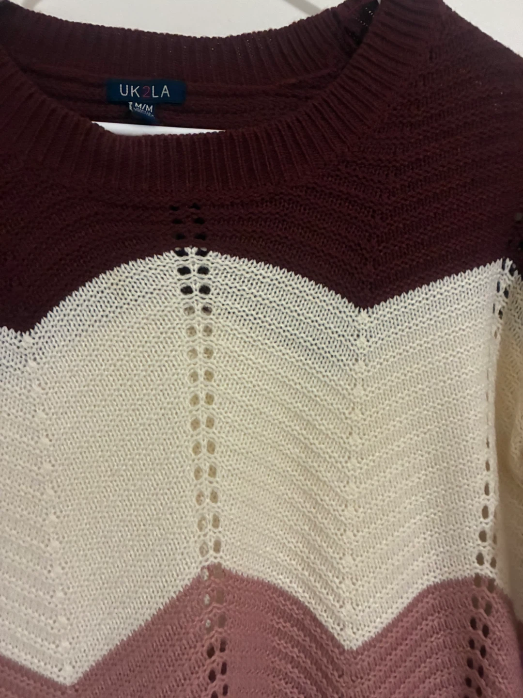 UK2LA Chevron Pattern Sweater, Medium - photo 3
