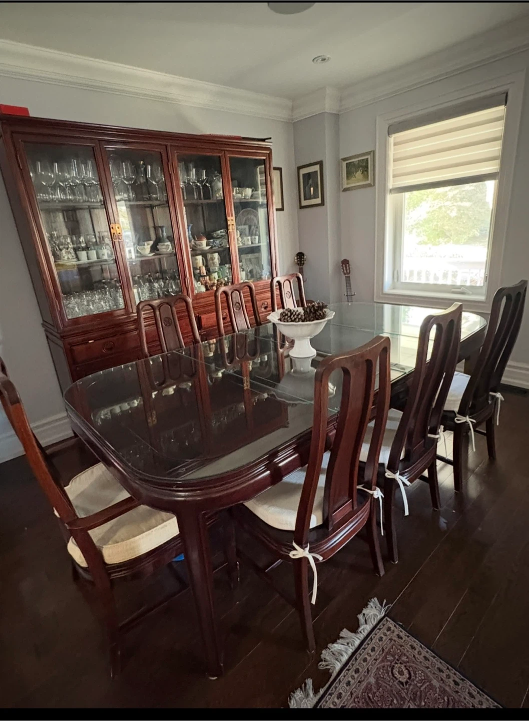 Solid Rosewood Chinese Dining Set & Buffet With Hutch - photo 5