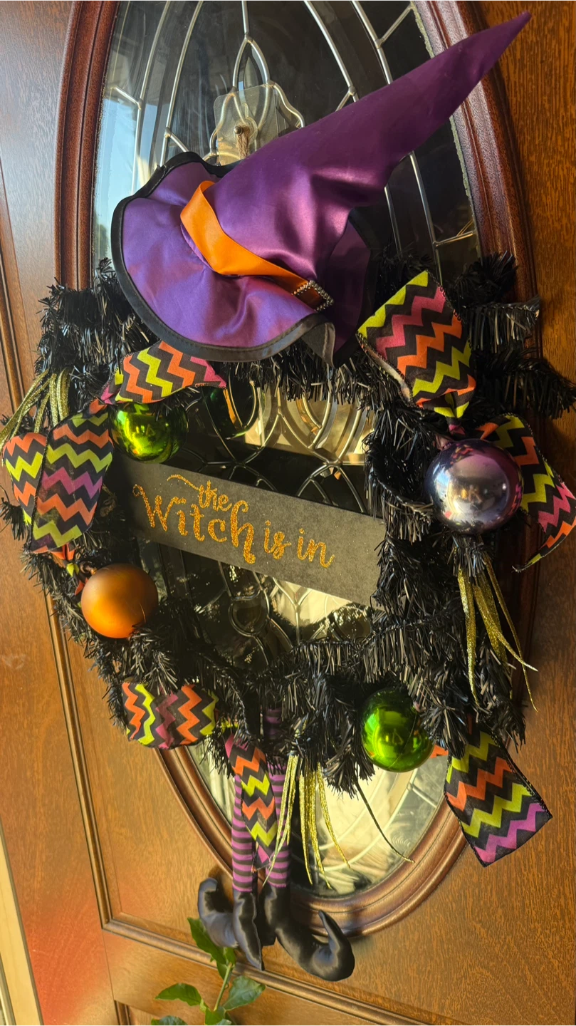 Halloween Witch Door Wreath