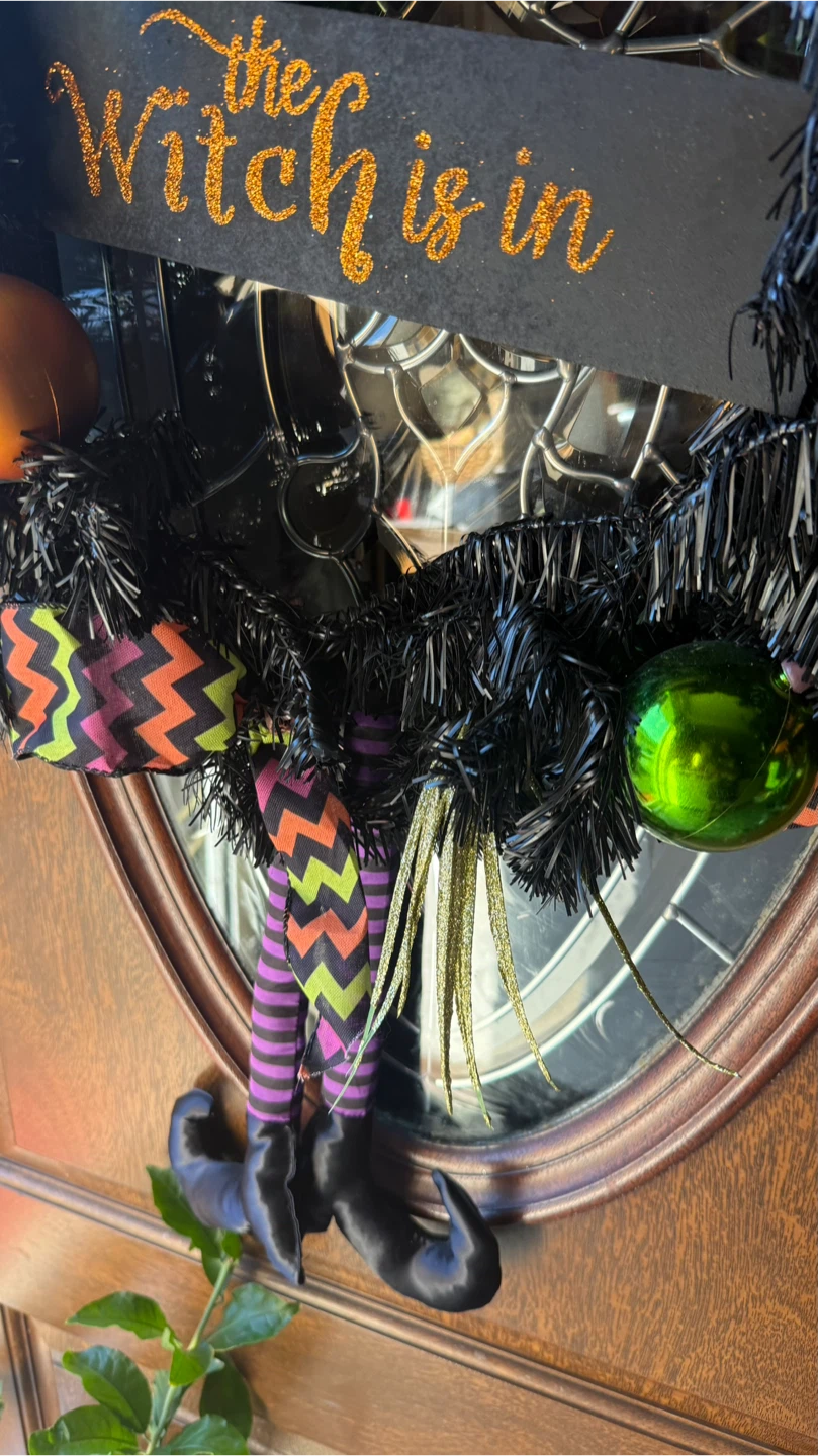 Halloween Witch Door Wreath - photo 3