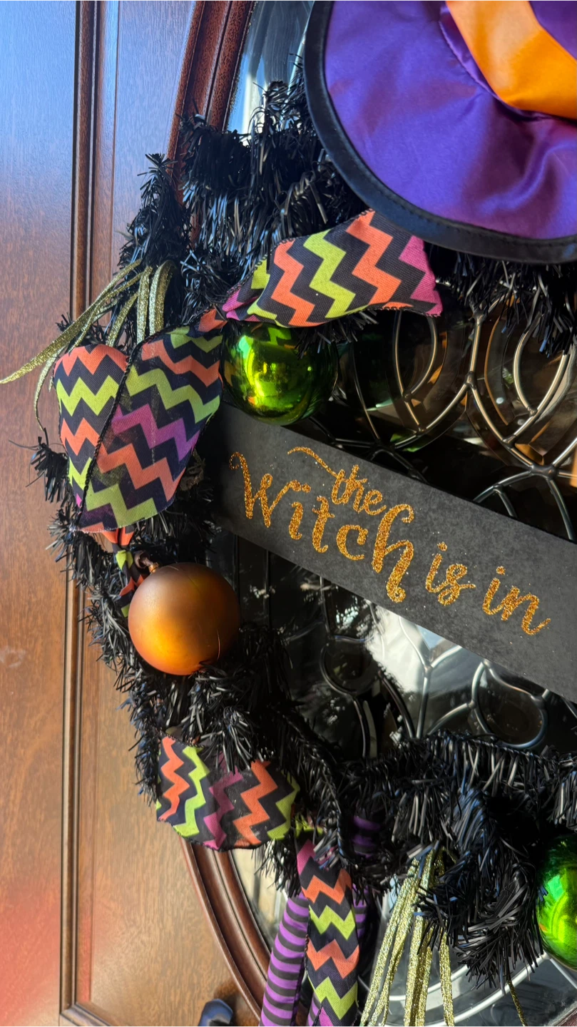 Halloween Witch Door Wreath - photo 5