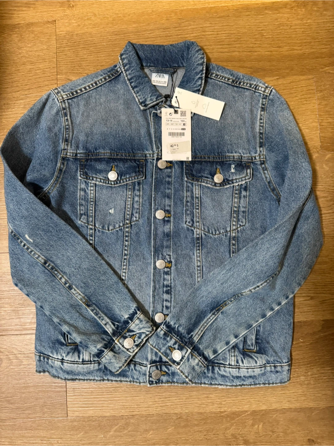New Zara Kids Denim Jacket Size 13-14