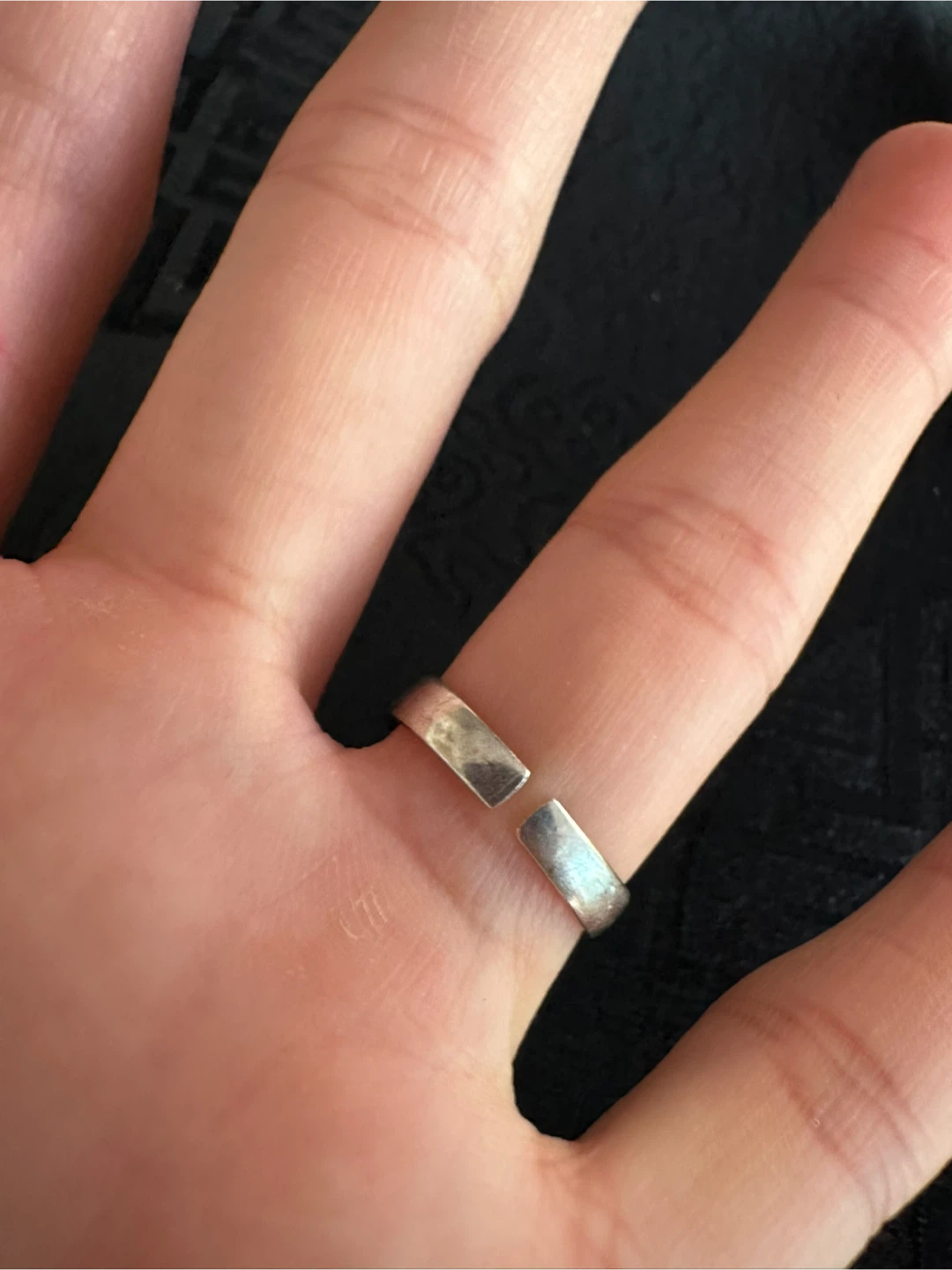 925 Silver Blue Cat’s Eye Stone Ring - photo 4