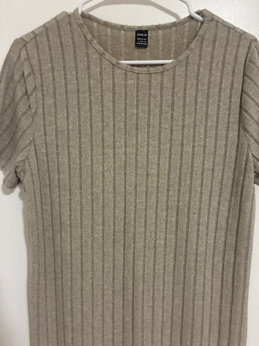SHEIN Ribbed Midi Dress - Beige, Medium - photo 3