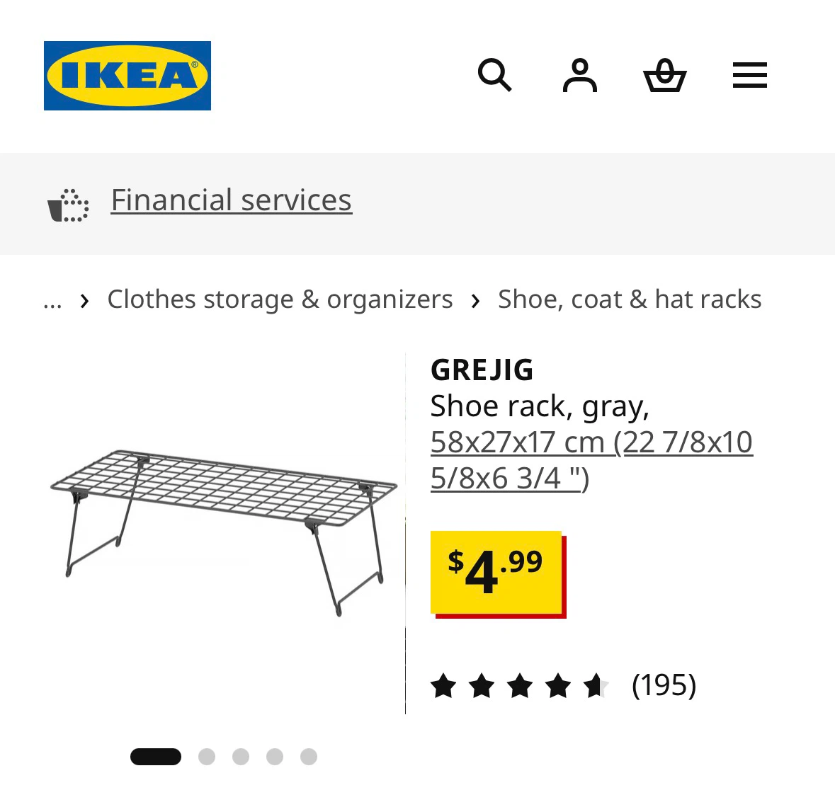 IKEA Shoe Rack $10 for 4 - photo 3