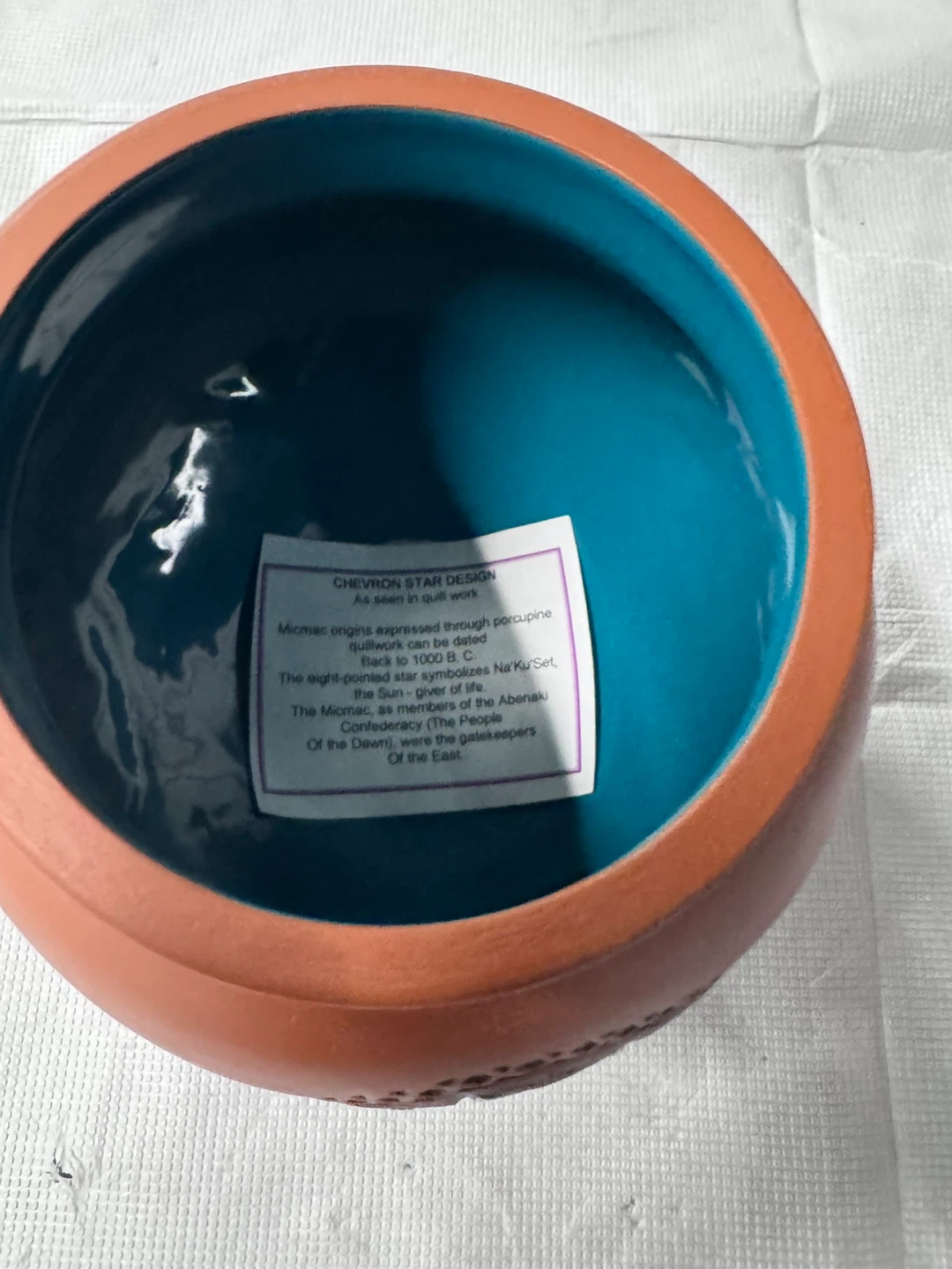 Micmac Pottery Chevron Star Vase - photo 2