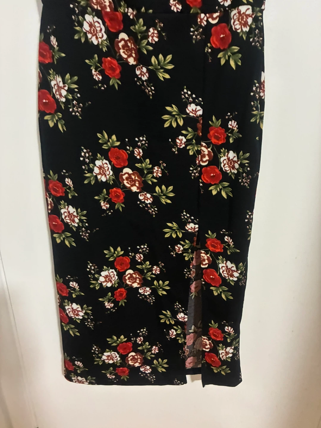 Floral Midi Dress with Front Slit - photo 3