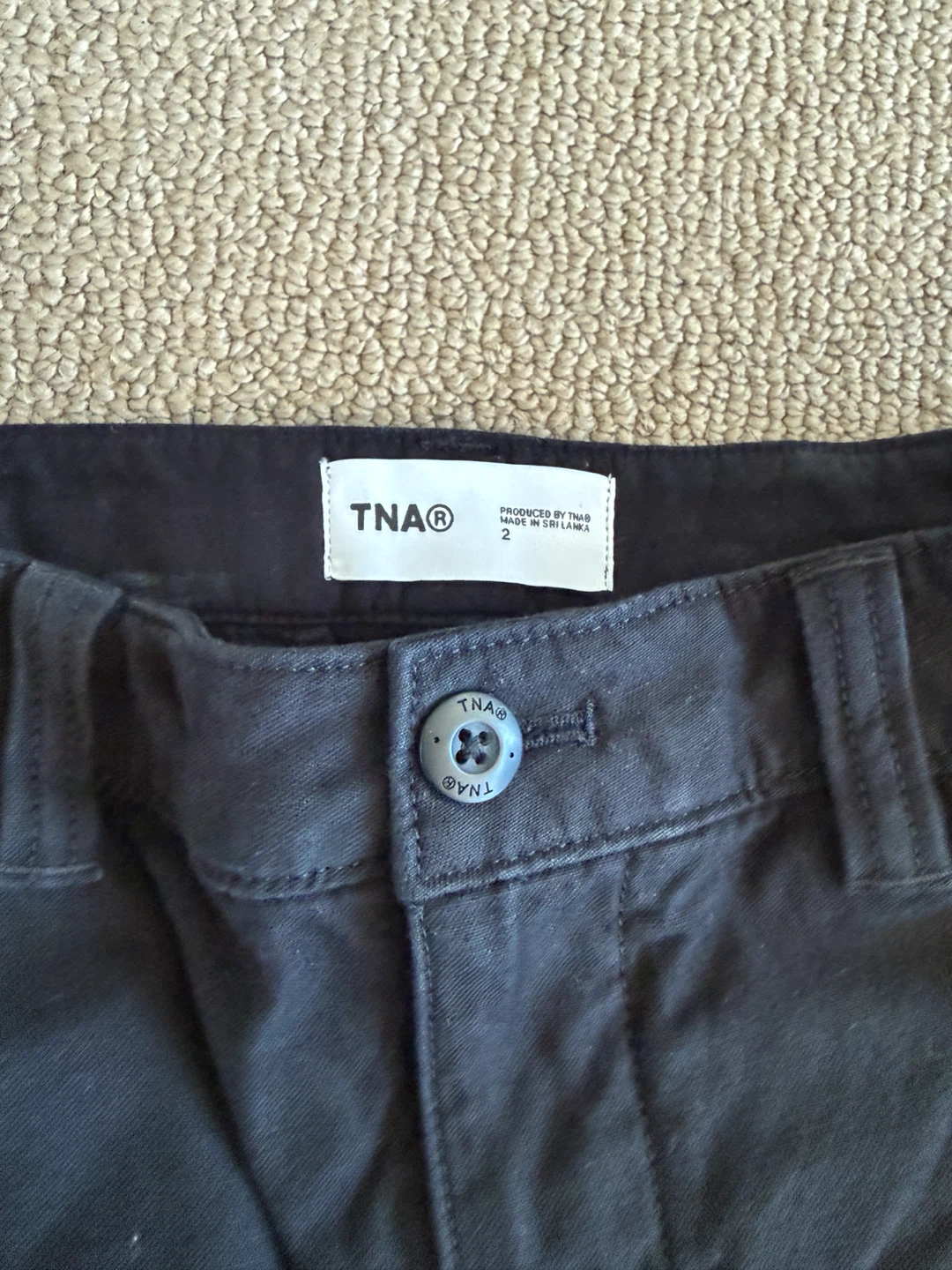 TNA Black Cargo Pants Size 2 - photo 3