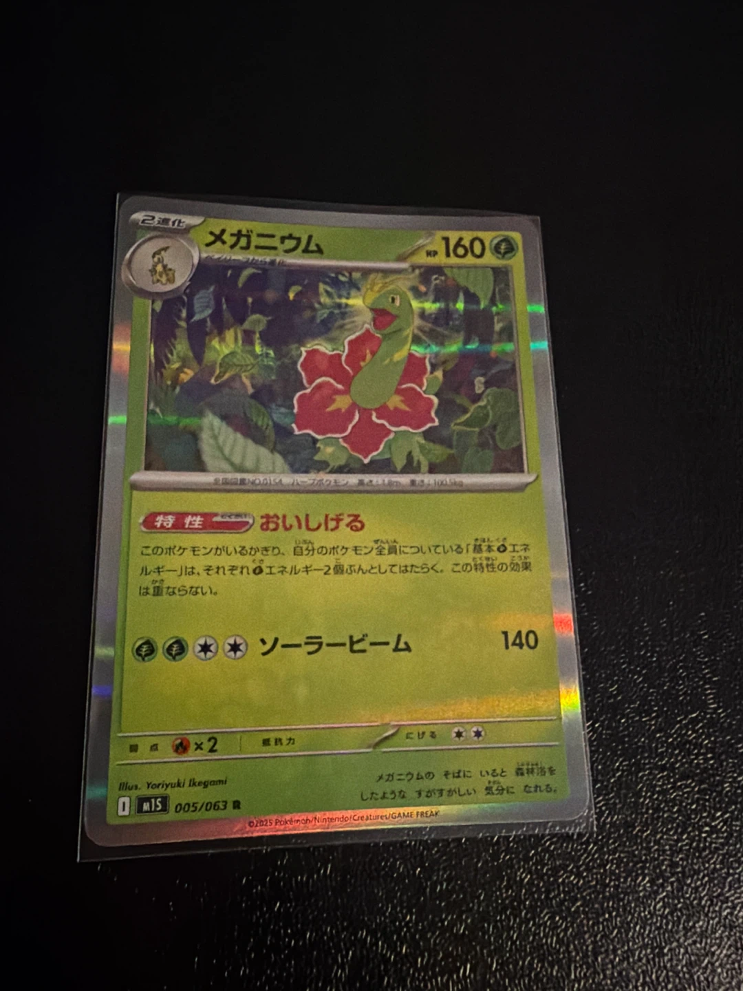 Japanese Meganium Pokemon Card M1S 005/063