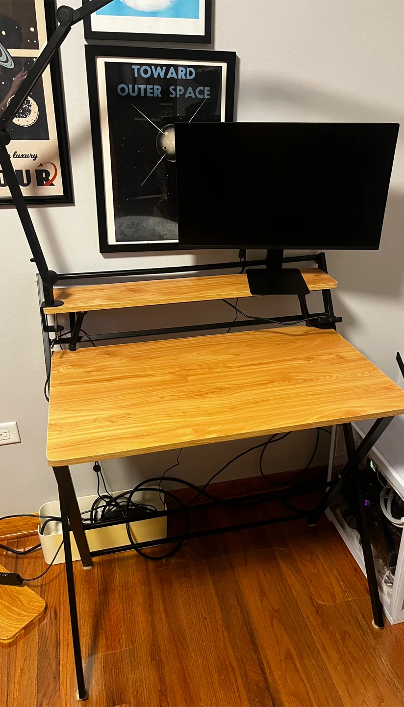 2-style folding desk for small spaces