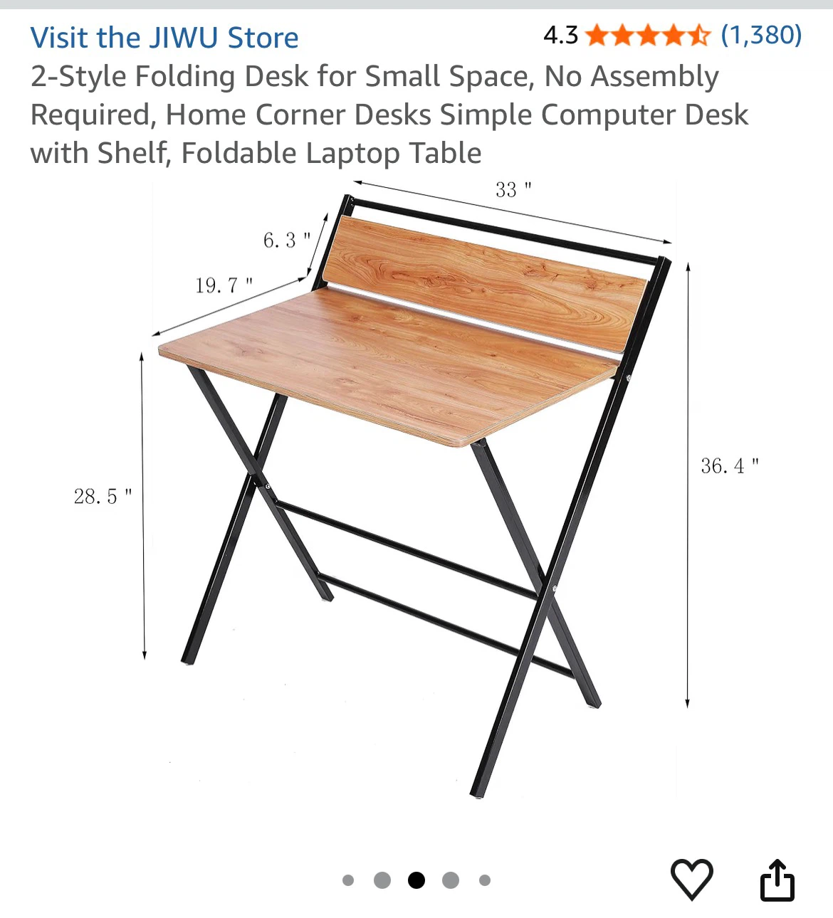 2-style folding desk for small spaces - photo 3