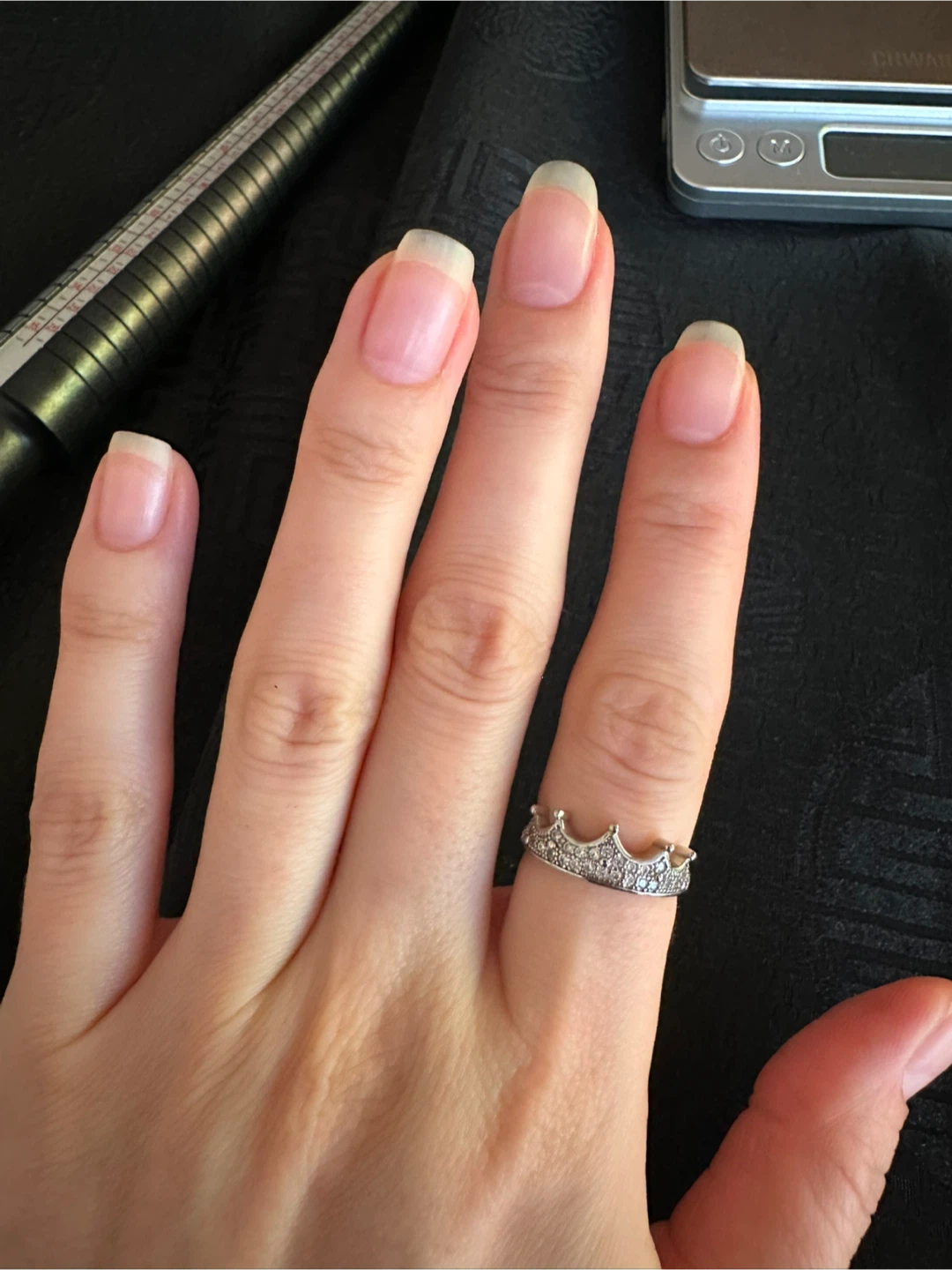 Sterling silver crown ring
