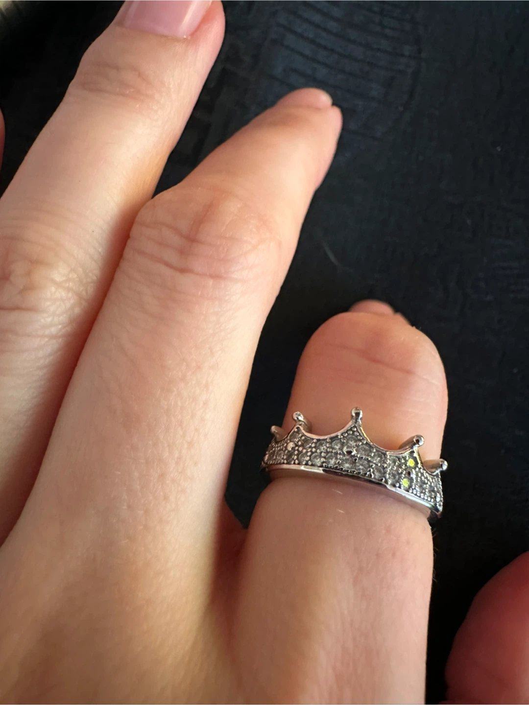 Sterling silver crown ring - photo 2