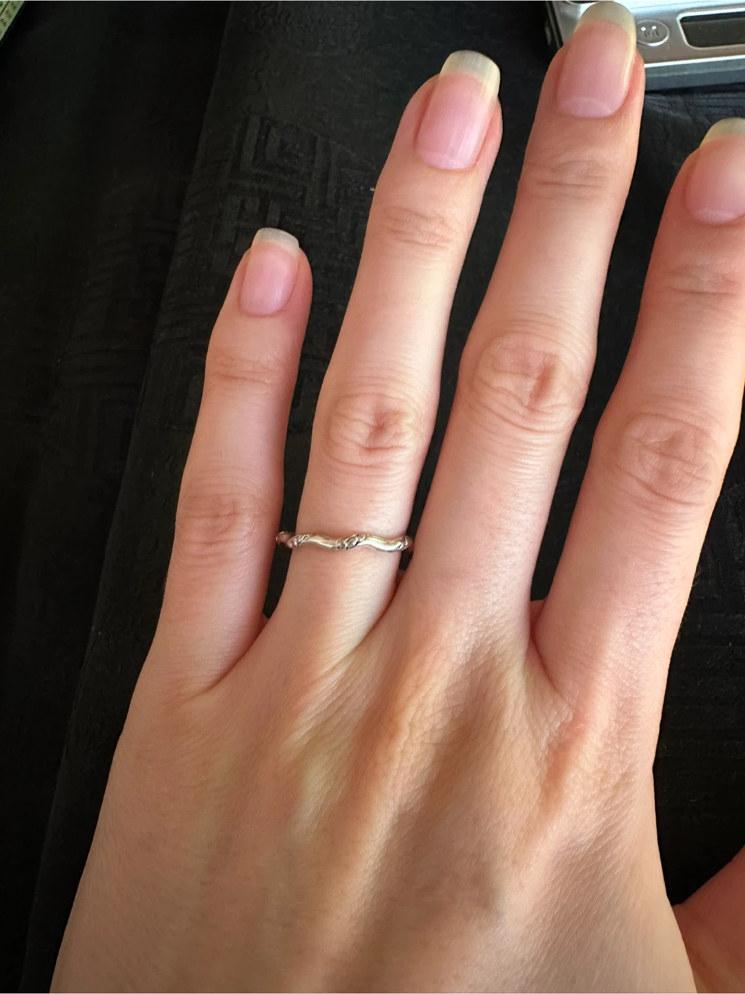 S925 Sterling Silver Wavy Band Ring
