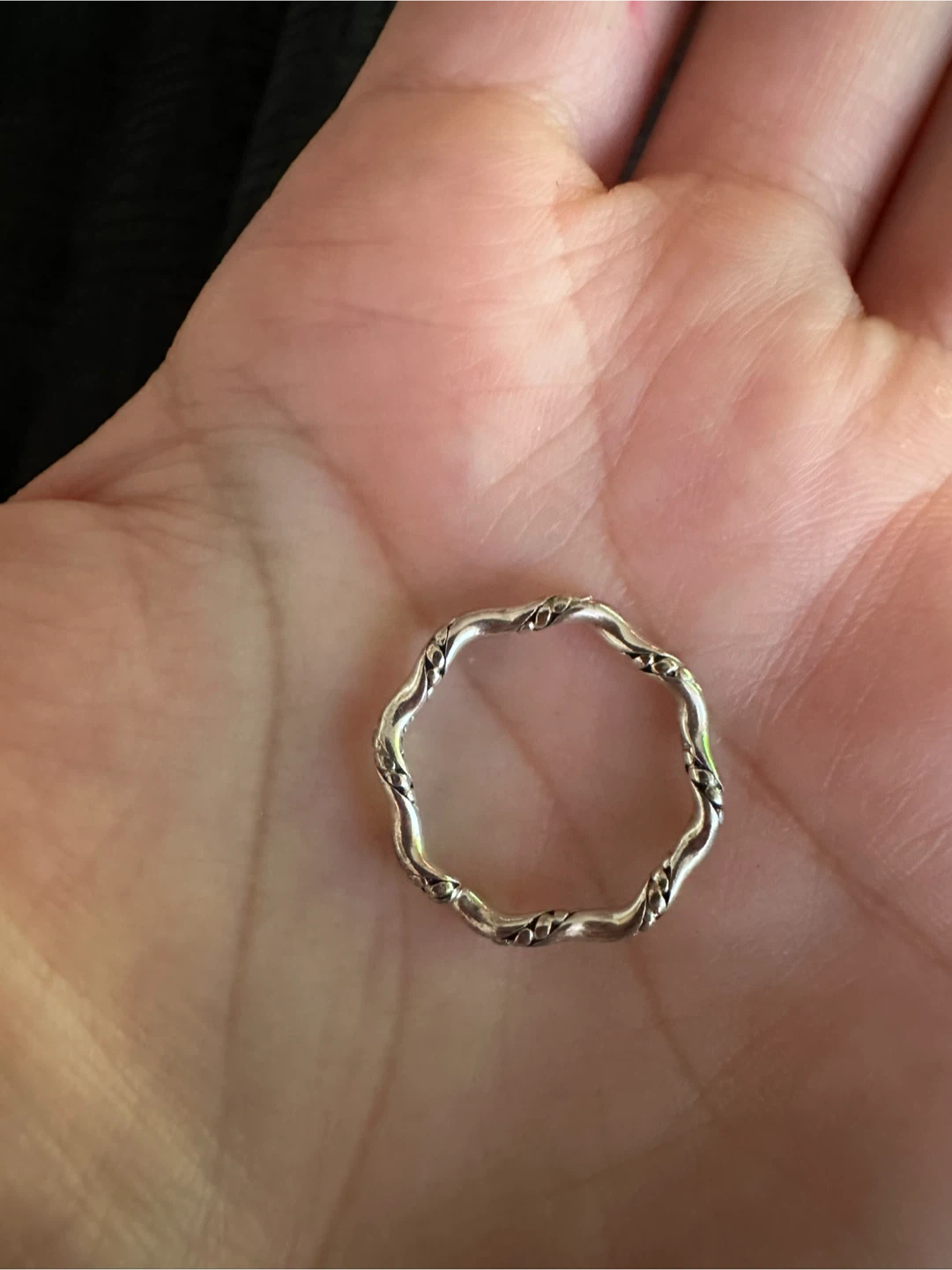 S925 Sterling Silver Wavy Band Ring - photo 3