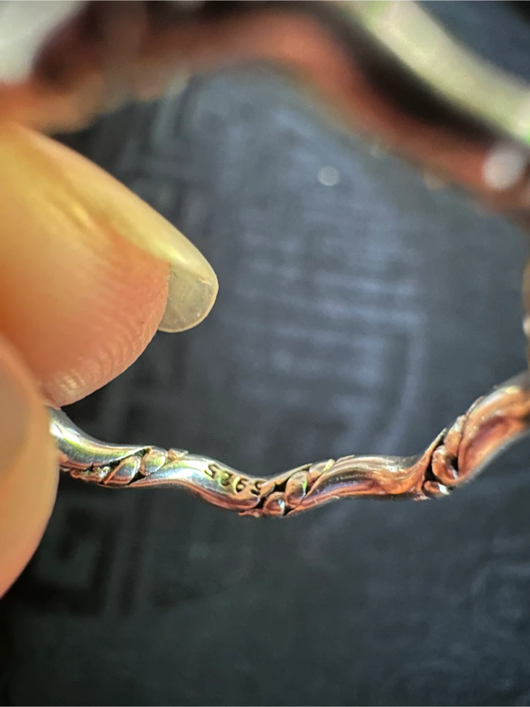 S925 Sterling Silver Wavy Band Ring - photo 4