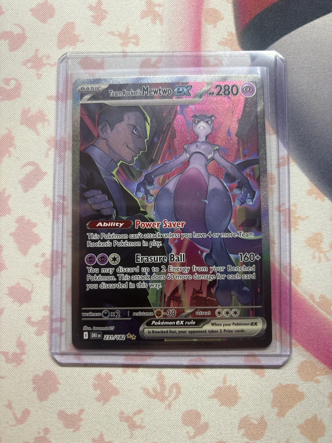 Team Rocket's Mewtwo ex 231/182 Pokémon Card