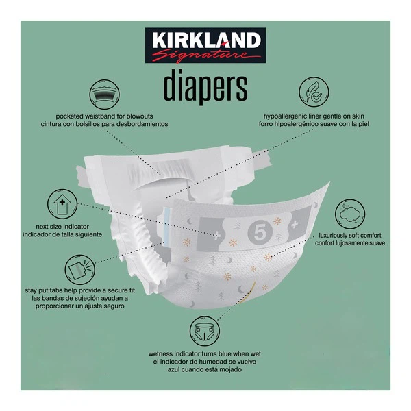 New Sealed Kirkland Diapers Bundle, Size: 5 & 6