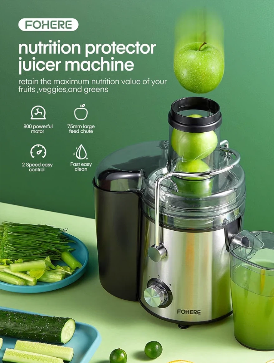 Fohere 800W Nutrition Protector Juicer Machine - photo 4