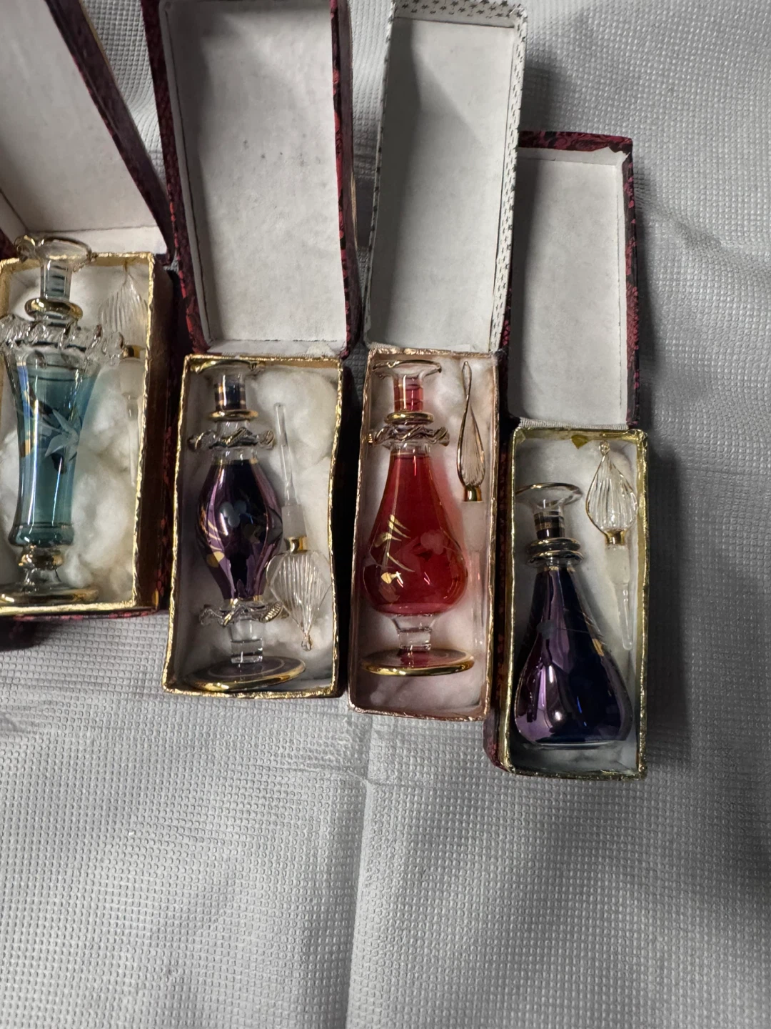 Set of 7 Hand-Blown Glass Perfume Bottles - photo 3