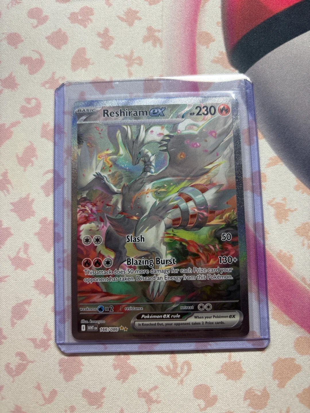 Reshiram ex 166/086 Pokemon Trading Card