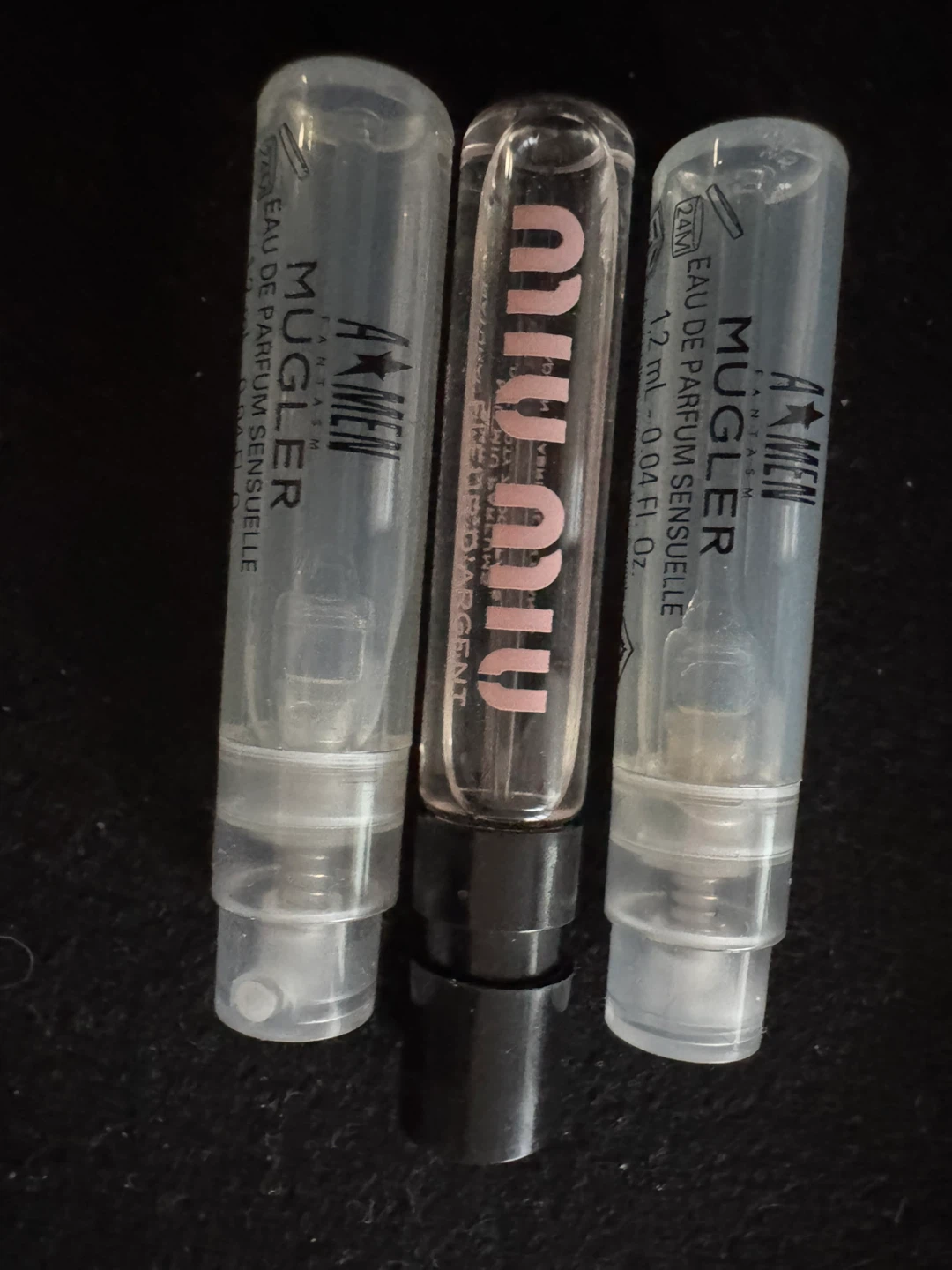 Mugler A Men and Miu Miu Fragrance Samples