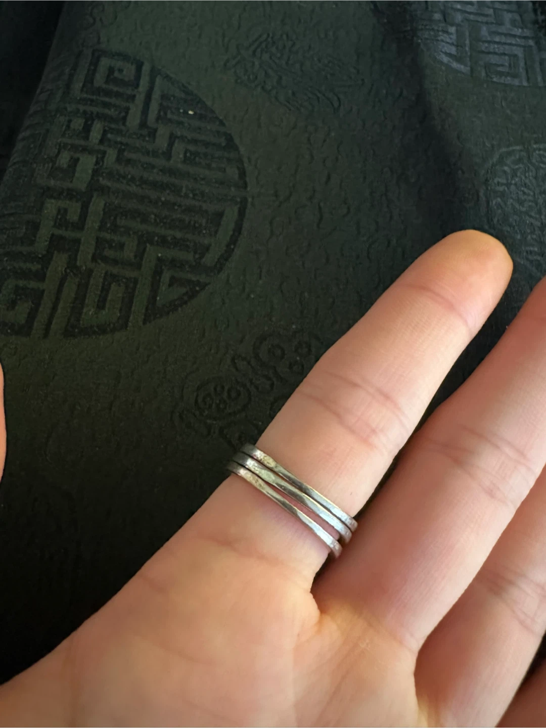 Set of 3 Sterling Silver Stacking Rings - photo 2