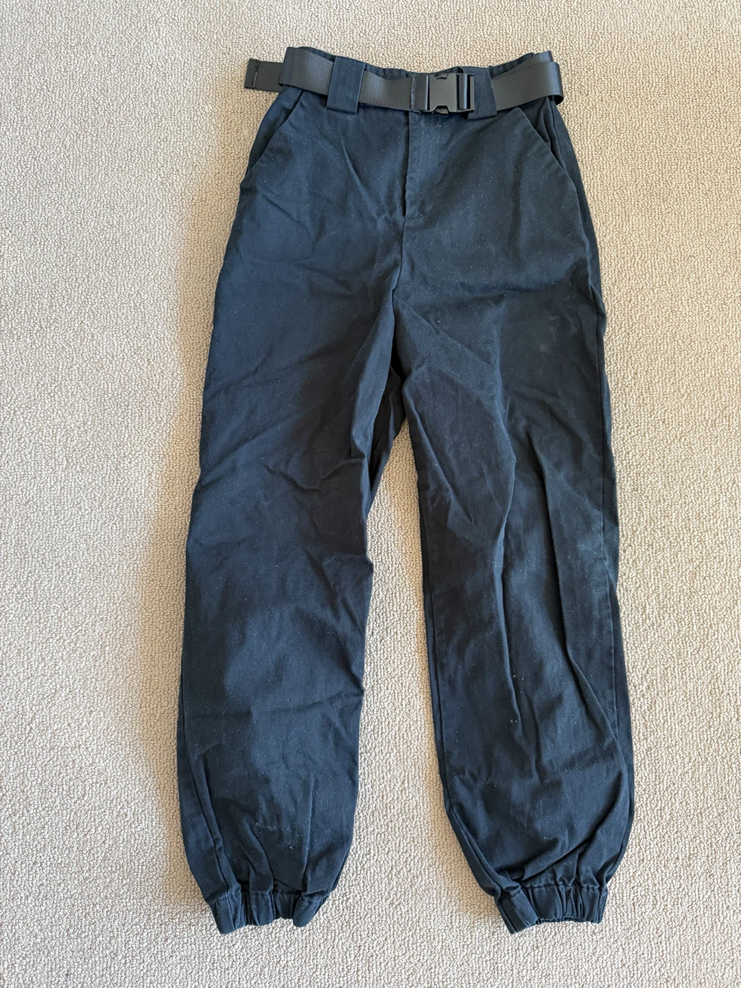 Tna Black Cargo Joggers with Belt
