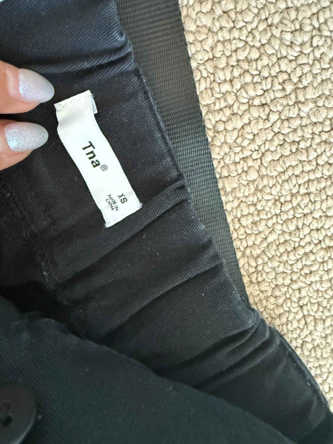 Tna Black Cargo Joggers with Belt - photo 2