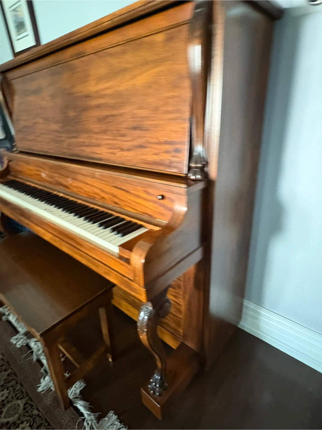 Traditional Upright Piano with Bench - photo 4