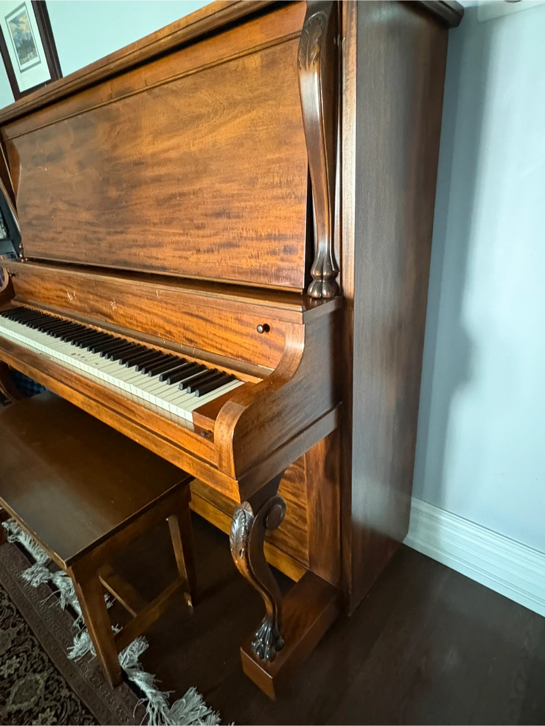 Traditional Upright Piano with Bench - photo 5