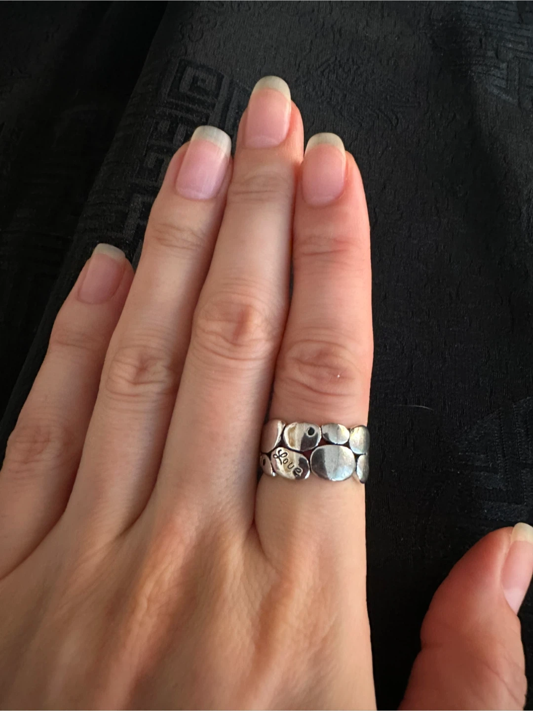 925 Silver Love motif ring