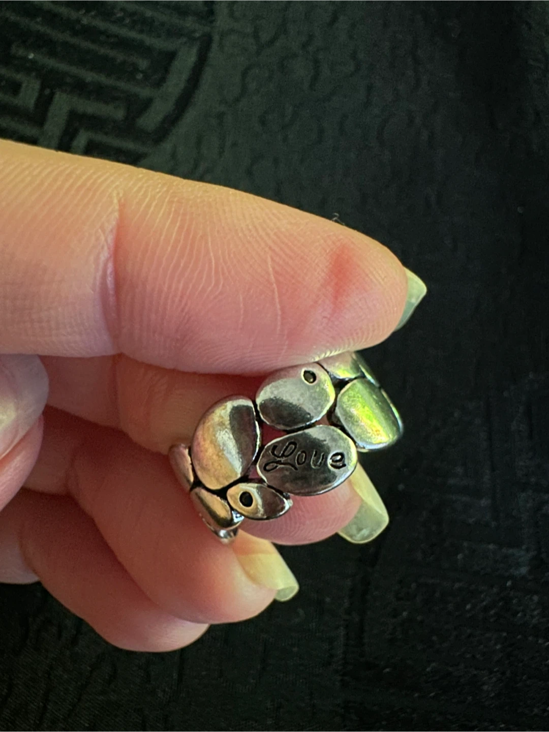 925 Silver Love motif ring - photo 5